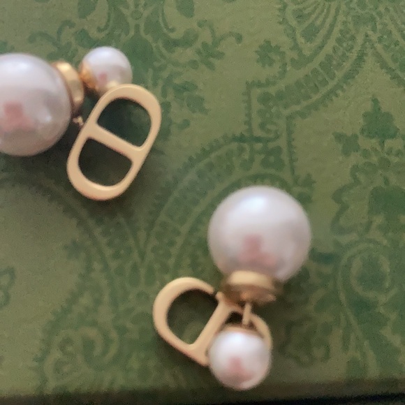 Gold Finish Dior Gold Earrings - Picture 4 of 5